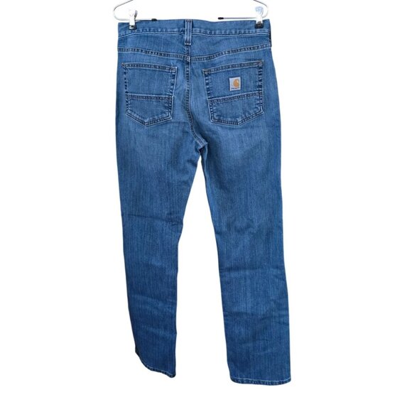 Carhartt Mens Relaxed Fit Jeans 30x32 Blue Denim western Workwear - Picture 3 of 12